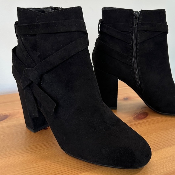 Le Chateu | Black Faux Suede Ankle Boots - Picture 4 of 6